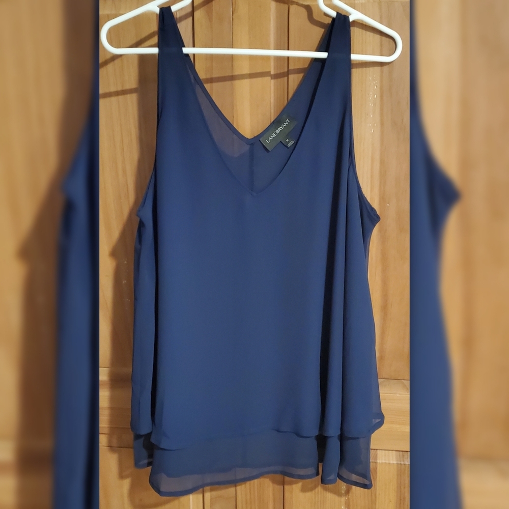 Lane Bryant tank style blouse, Navy